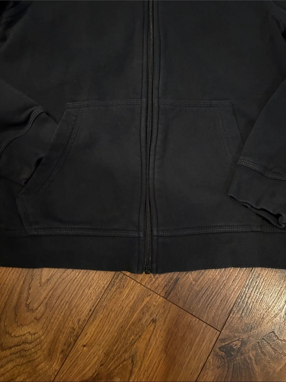 Nike Black Kids' Zip-Up Hoodie with White Logo